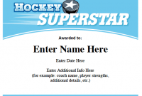 Hockey Certificate Templates