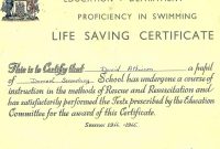 Life Saving Award Certificate Template 3
