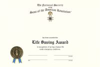 Life Saving Award Certificate Template 7