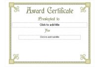 Life Saving Award Certificate Template 8