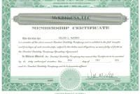 Llc Membership Certificate Template 0