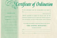 Ordination Certificate Template 5