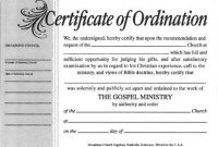 Ordination Certificate Templates 11