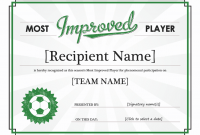 Player Of The Day Certificate Template