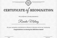 Sample Certificate Of Recognition Template 10