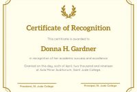 Sample Certificate Of Recognition Template 7