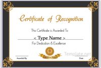 Sample Certificate Of Recognition Template 8