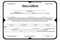 Share Certificate Template Pdf