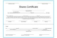Shareholding Certificate Template 10