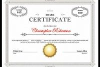Shareholding Certificate Template 8