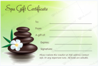 Spa Day Gift Certificate Template 8