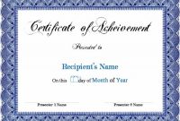 Sports Award Certificate Template Word 5