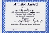 Sports Award Certificate Templates For Word Affordable