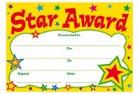 Star Award Certificate Template 4