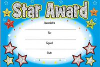 Star Award Certificate Template 7