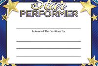 Star Performer Certificate Templates