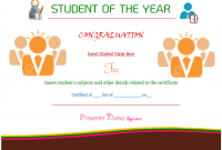 Student Of the Year Award Certificate Templates