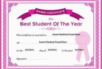 Student Of the Year Award Certificate Templates 9