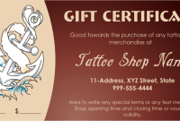 Tattoo Gift Certificate Template 10