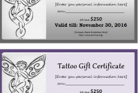 Tattoo Gift Certificate Template 9