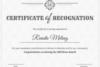 Template for Recognition Certificate 7