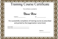 Template for Training Certificate 3