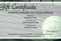 Tennis Gift Certificate Template