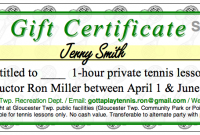 Tennis Gift Certificate Template5