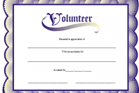 Volunteer Of the Year Certificate Template 10