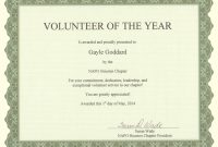 Volunteer Of the Year Certificate Template 2
