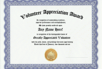 Volunteer Of the Year Certificate Template 3
