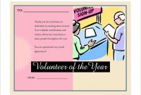 Volunteer Of the Year Certificate Template 9
