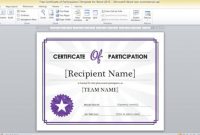 Word 2013 Certificate Template 2