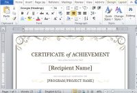 Word 2013 Certificate Template 7