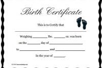 Baby Death Certificate Template 3
