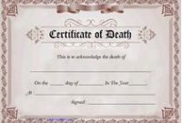 Baby Death Certificate Template 5