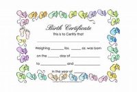Baby Doll Birth Certificate Template 1