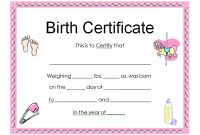 Baby Doll Birth Certificate Template 6