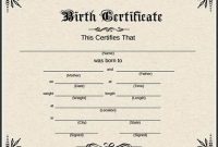 Birth Certificate Templates for Word 1