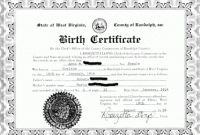 Birth Certificate Templates for Word 8