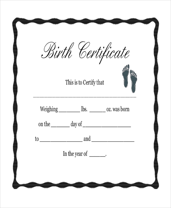 Fake Birth Certificate Template1