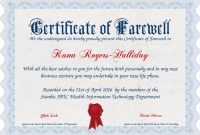 Farewell Certificate Template 3