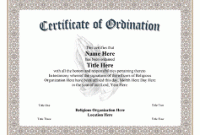 Free ordination Certificate Template 10