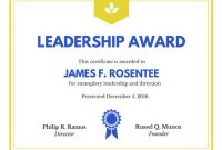 Leadership Award Certificate Template2
