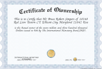 Ownership Certificate Template 10