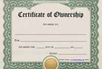 Ownership Certificate Template 7