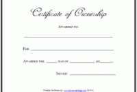 Ownership Certificate Template 9