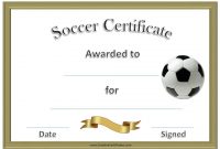Soccer Award Certificate Template 3
