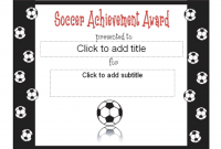 Soccer Award Certificate Template 9