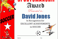 Soccer Certificate Templates for Word 8
